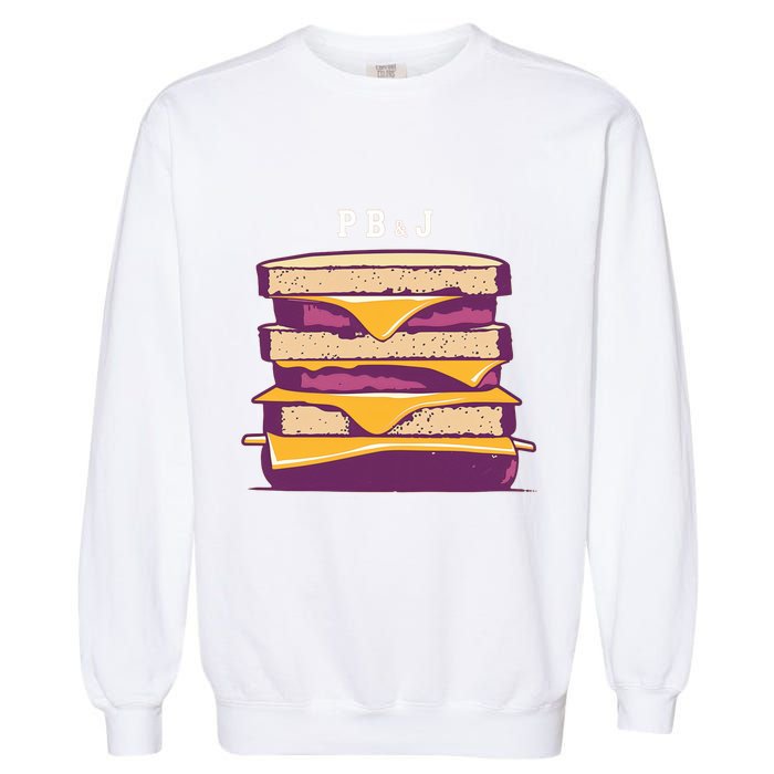 Sandwich With Creamy Peanut Butter And Jelly Garment-Dyed Sweatshirt