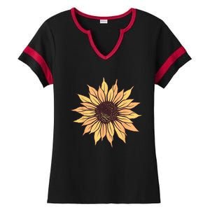 Sunflower Women Cute Floral Casual Summer Ladies Halftime Notch Neck Tee