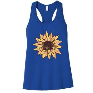 Sunflower Women Cute Floral Casual Summer Women's Racerback Tank