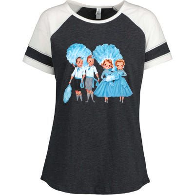 Sisters White Christmas Movie 1954 Xmas Snow Holiday Pajamas Enza Ladies Jersey Colorblock Tee