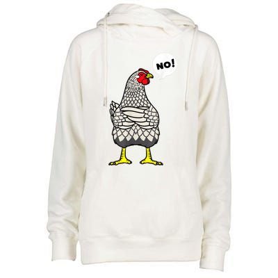 Stubborn Wyandotte Chicken Womens Funnel Neck Pullover Hood