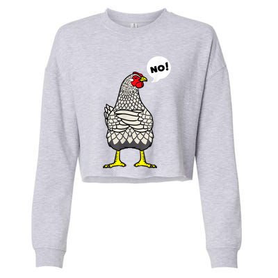 Stubborn Wyandotte Chicken Cropped Pullover Crew