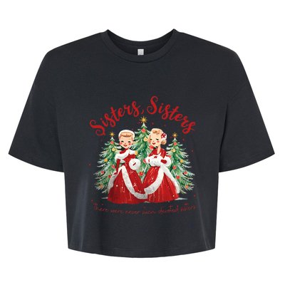 Sisters White Christmas Movie 1954 Xmas Snow Holiday Pajamas  Bella+Canvas Jersey Crop Tee