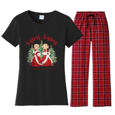 Sisters White Christmas Movie 1954 Xmas Snow Holiday Pajamas  Women's Flannel Pajama Set