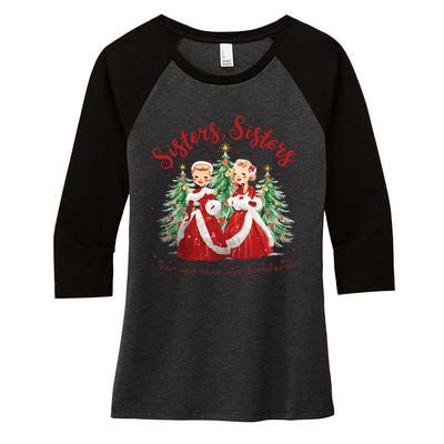 Sisters White Christmas Movie 1954 Xmas Snow Holiday Pajamas  Women's Tri-Blend 3/4-Sleeve Raglan Shirt