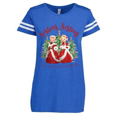 Sisters White Christmas Movie 1954 Xmas Snow Holiday Pajamas  Enza Ladies Jersey Football T-Shirt