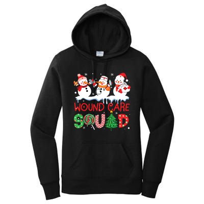 Snowman Wound Care Nurse Squad Christmas Holiday Matching Women's Pullover Hoodie