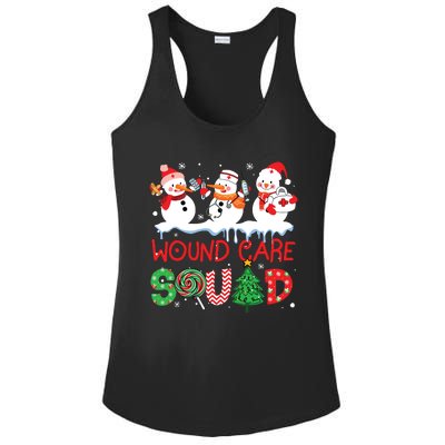 Snowman Wound Care Nurse Squad Christmas Holiday Matching Ladies PosiCharge Competitor Racerback Tank