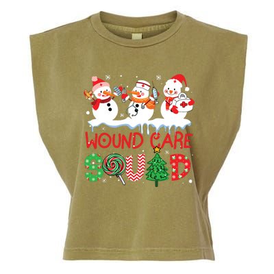 Snowman Wound Care Nurse Squad Christmas Holiday Matching Garment-Dyed Women's Muscle Tee