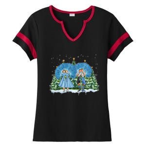 Sisters White Christmas Movie 1954 Xmas Snow Pajamas Holiday Ladies Halftime Notch Neck Tee