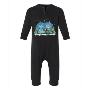 Sisters White Christmas Movie 1954 Xmas Snow Pajamas Holiday Infant Fleece One Piece