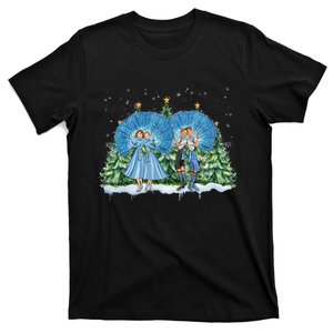 Sisters White Christmas Movie 1954 Xmas Snow Pajamas Holiday T-Shirt