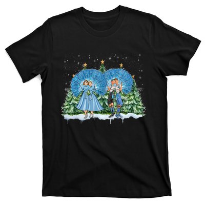 Sisters White Christmas Movie 1954 Xmas Snow Pajamas Holiday T-Shirt