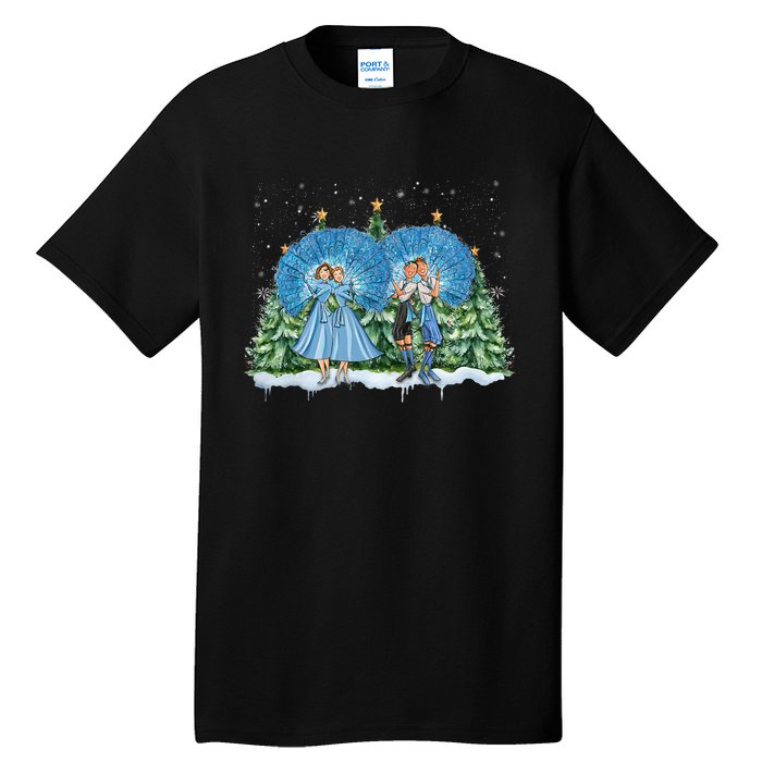 Sisters White Christmas Movie 1954 Xmas Snow Pajamas Holiday Tall T-Shirt