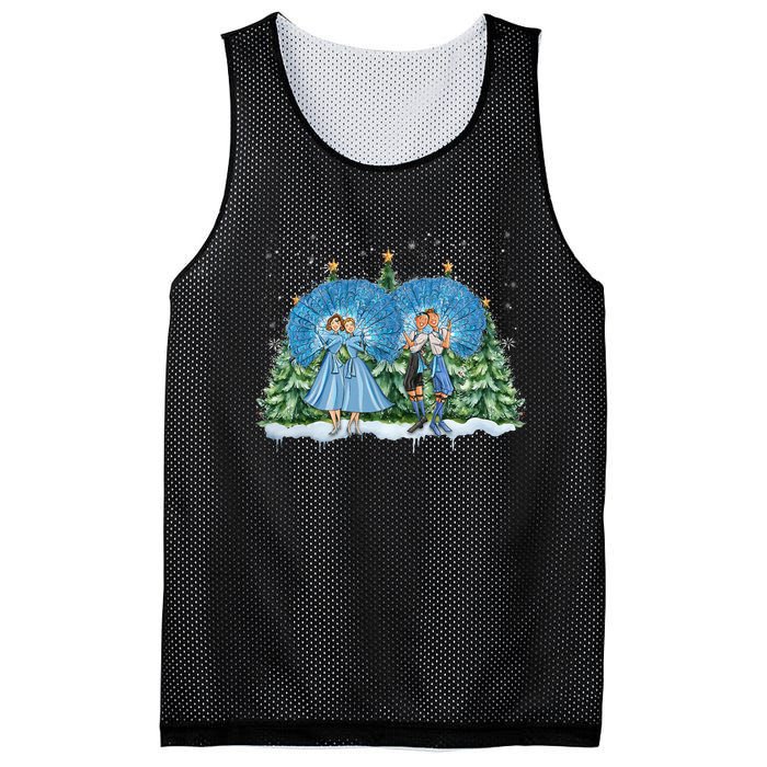 Sisters White Christmas Movie 1954 Xmas Snow Pajamas Holiday Mesh Reversible Basketball Jersey Tank