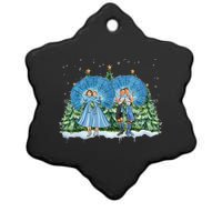 Sisters White Christmas Movie 1954 Xmas Snow Pajamas Holiday Ceramic Star Ornament