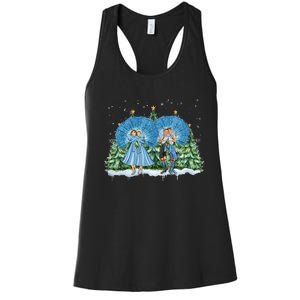 Sisters White Christmas Movie 1954 Xmas Snow Pajamas Holiday Women's Racerback Tank