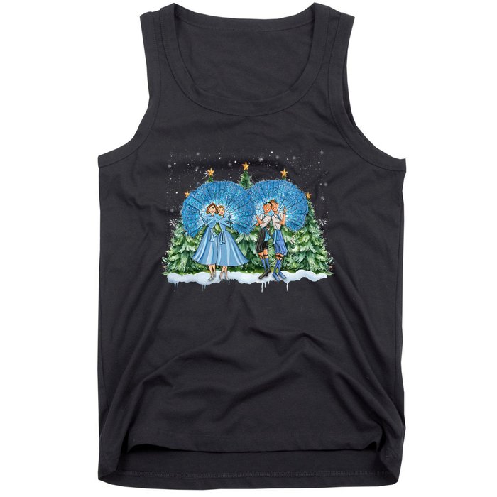 Sisters White Christmas Movie 1954 Xmas Snow Pajamas Holiday Tank Top