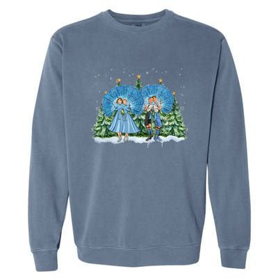 Sisters White Christmas Movie 1954 Xmas Snow Pajamas Holiday Garment-Dyed Sweatshirt