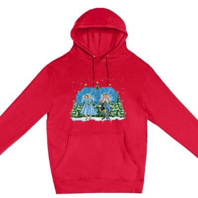 Sisters White Christmas Movie 1954 Xmas Snow Pajamas Holiday Premium Pullover Hoodie