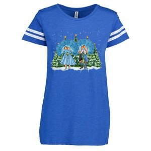 Sisters White Christmas Movie 1954 Xmas Snow Pajamas Holiday Enza Ladies Jersey Football T-Shirt