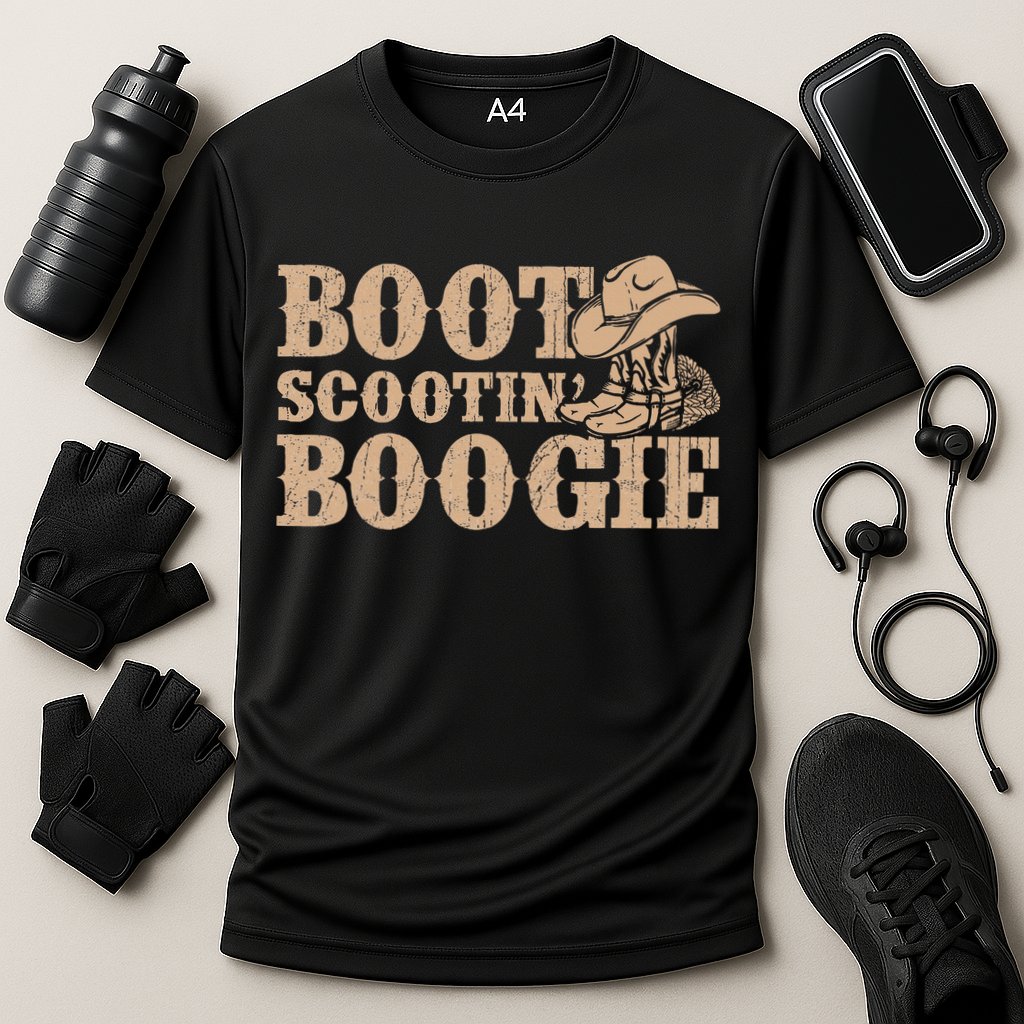 Southern Western Country Music Boot Scootin’ Boogie Cooling Performance Crew T-Shirt