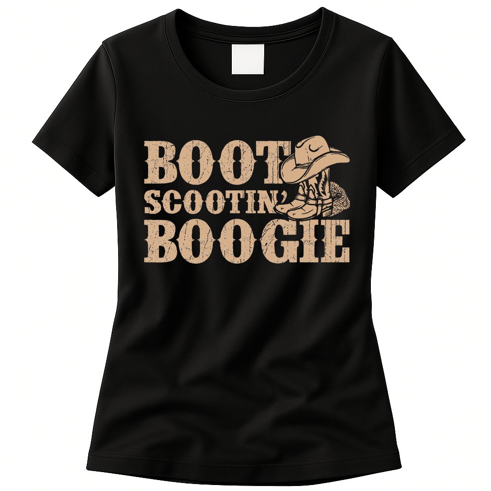 Southern Western Country Music Boot Scootin’ Boogie Womens T-Shirt