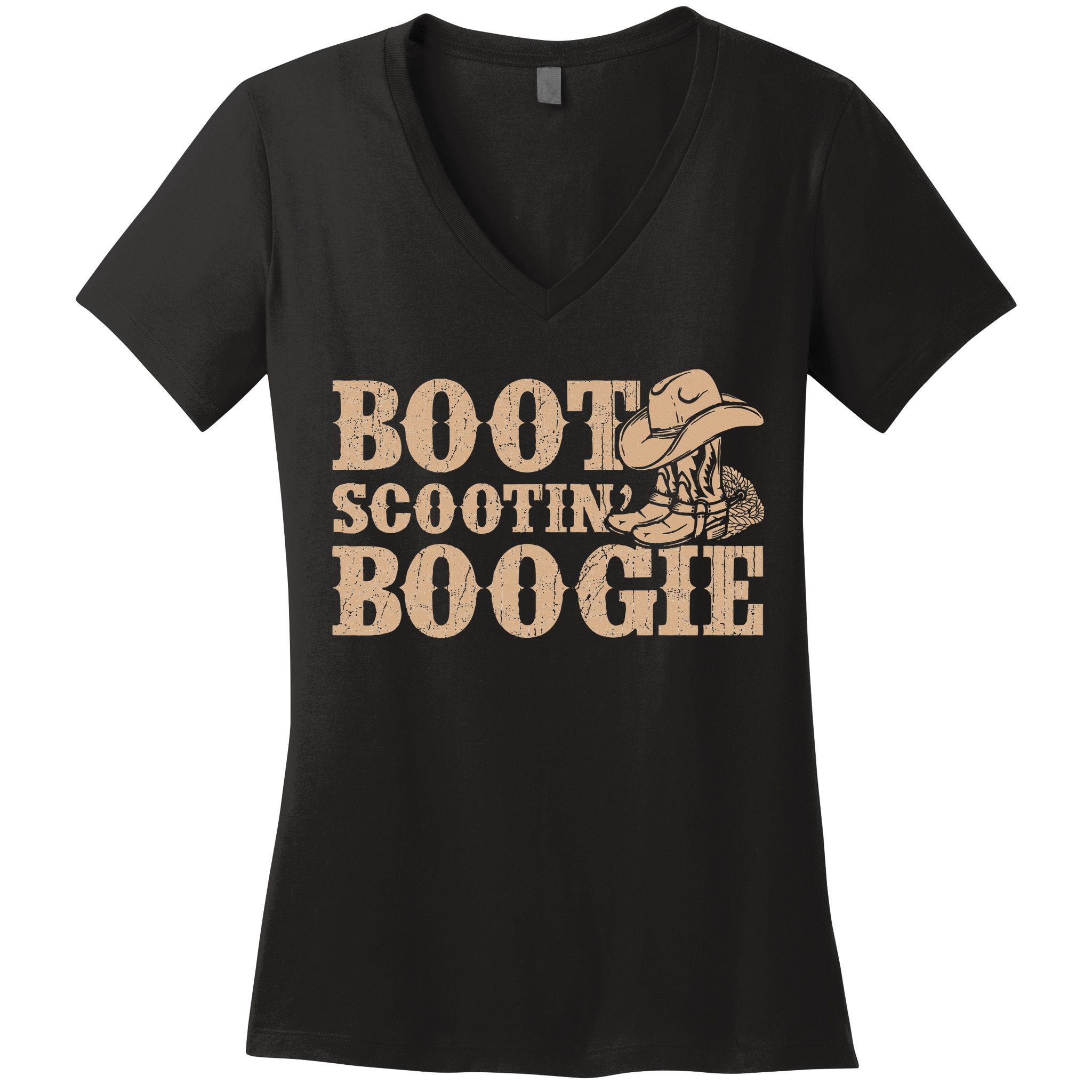Southern Western Country Music Boot Scootin’ Boogie Women's V-Neck T-Shirt