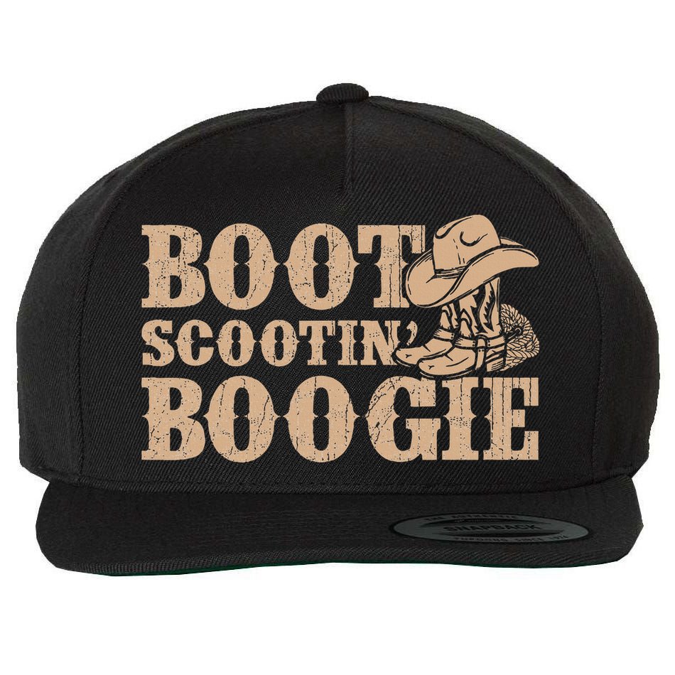Southern Western Country Music Boot Scootin’ Boogie Wool Snapback Cap
