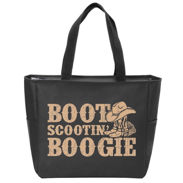 Southern Western Country Music Boot Scootin’ Boogie Zip Tote Bag