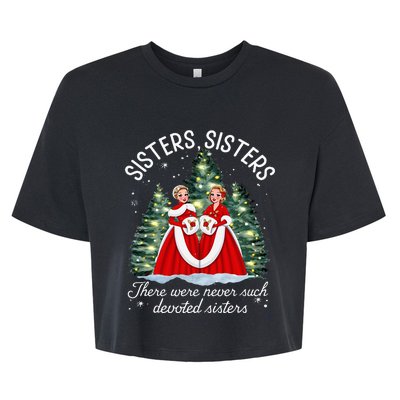 Sisters White Christmas Movie 1954 Xmas Snow Holiday Pajamas Bella+Canvas Jersey Crop Tee