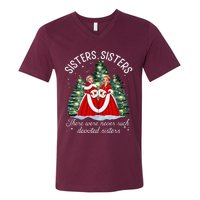 Sisters White Christmas Movie 1954 Xmas Snow Holiday Pajamas V-Neck T-Shirt