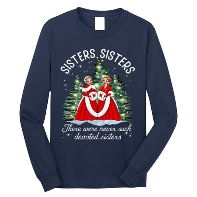 Sisters White Christmas Movie 1954 Xmas Snow Holiday Pajamas Long Sleeve Shirt