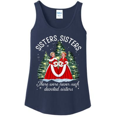 Sisters White Christmas Movie 1954 Xmas Snow Holiday Pajamas Ladies Essential Tank