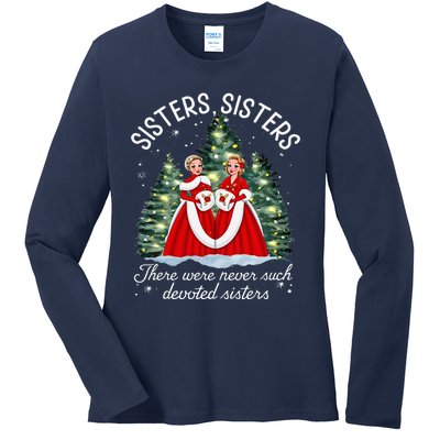 Sisters White Christmas Movie 1954 Xmas Snow Holiday Pajamas Ladies Long Sleeve Shirt