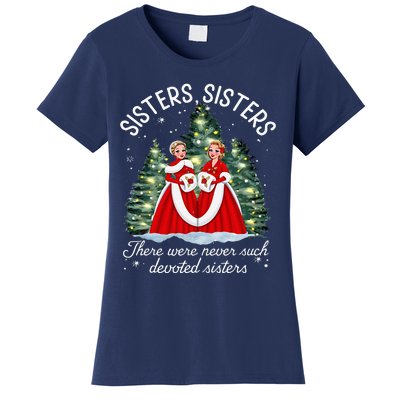 Sisters White Christmas Movie 1954 Xmas Snow Holiday Pajamas Women's T-Shirt