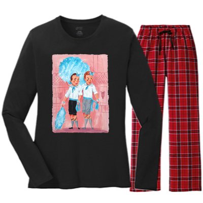 Sisters White Christmas Movie 1954 Xmas Snow Pajamas Holiday Women's Long Sleeve Flannel Pajama Set 