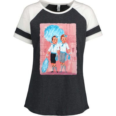 Sisters White Christmas Movie 1954 Xmas Snow Pajamas Holiday Enza Ladies Jersey Colorblock Tee