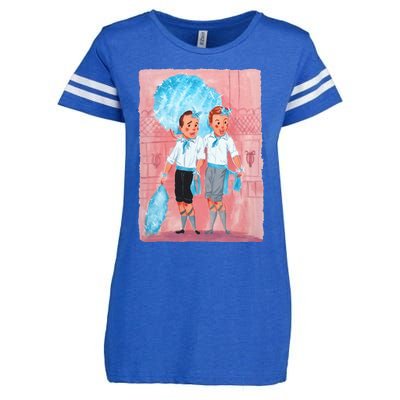 Sisters White Christmas Movie 1954 Xmas Snow Pajamas Holiday Enza Ladies Jersey Football T-Shirt