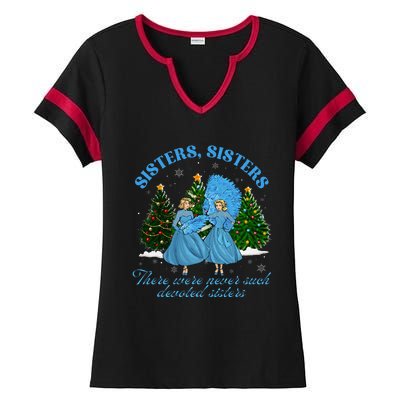 Sisters White Christmas Movie 1954 Xmas Snow Pajamas Holiday Ladies Halftime Notch Neck Tee