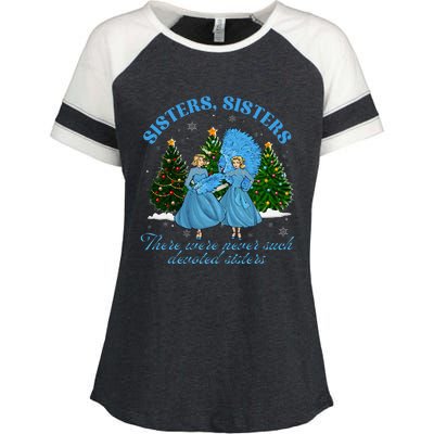 Sisters White Christmas Movie 1954 Xmas Snow Pajamas Holiday Enza Ladies Jersey Colorblock Tee