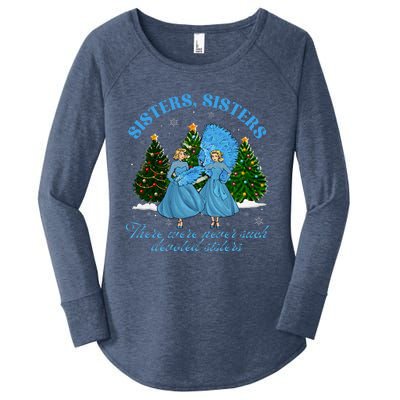 Sisters White Christmas Movie 1954 Xmas Snow Pajamas Holiday Women's Perfect Tri Tunic Long Sleeve Shirt