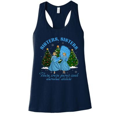 Sisters White Christmas Movie 1954 Xmas Snow Pajamas Holiday Women's Racerback Tank