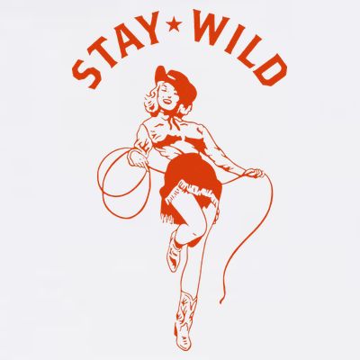 Stay Wild Cowgirl Pin Up Girl Vintage Western Country Rodeo T-Shirt