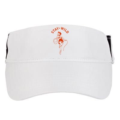 Stay Wild Cowgirl Pin Up Girl Vintage Western Country Rodeo Adult Drive Performance Visor