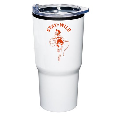 Stay Wild Cowgirl Pin Up Girl Vintage Western Country Rodeo Tumbler