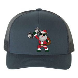 Santa Weightlifting Christmas Fitness Gym Deadlift Xmas Gift Yupoong Adult 5-Panel Trucker Hat