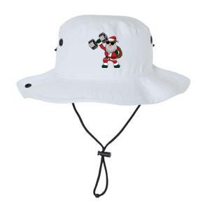 Santa Weightlifting Christmas Fitness Gym Deadlift Xmas Gift Legacy Cool Fit Booney Bucket Hat