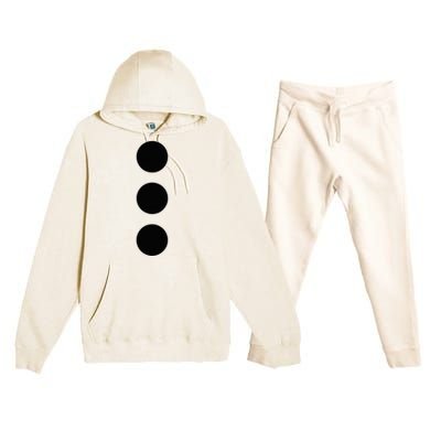 Snowman Winter Costume Premium Hooded Sweatsuit Set