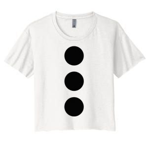 Snowman Winter Costume Women's Crop Top Tee